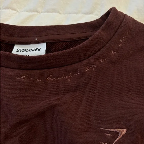 Gymshark Whitney Simmons Brown Long Sleeve Cropped Sweater - Picture 3 of 8